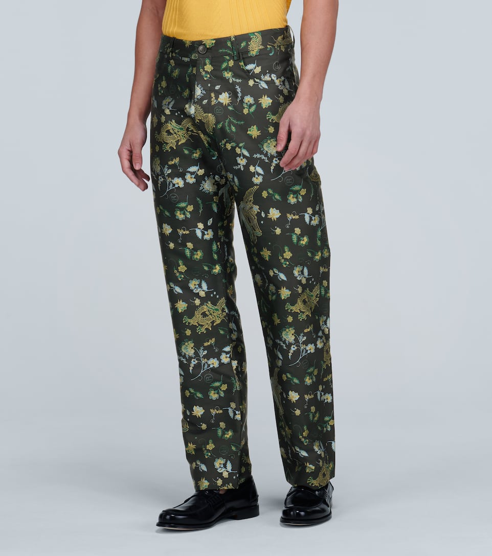 MARTINE ROSE JACQUARD STRAIGHT-LEG PANTS