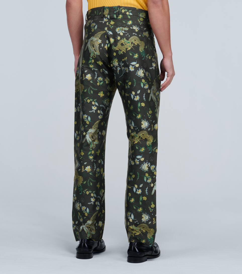 MARTINE ROSE JACQUARD STRAIGHT-LEG PANTS