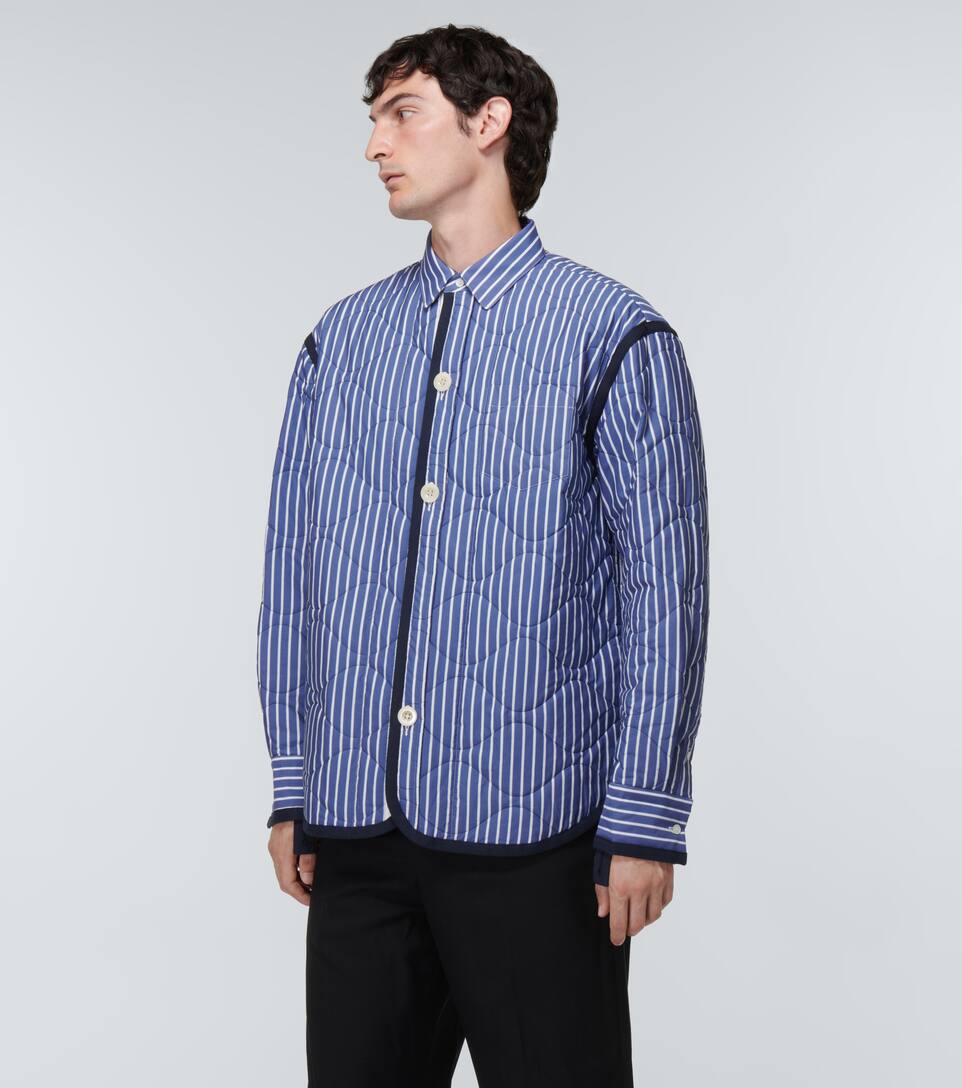 Striped shirt jacket clearance