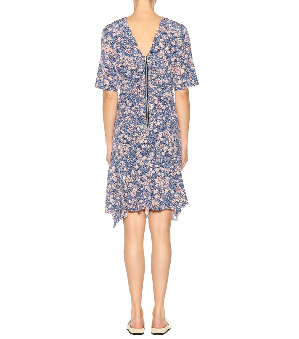 ISABEL MARANT BRODIE FLORAL-PRINTED SILK-STRETCH DRESS