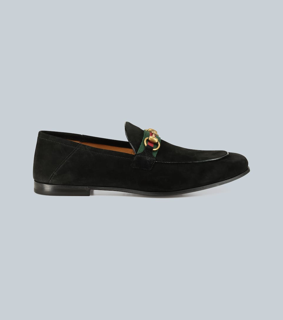 GUCCI HORSEBIT SUEDE LOAFERS,P00436279