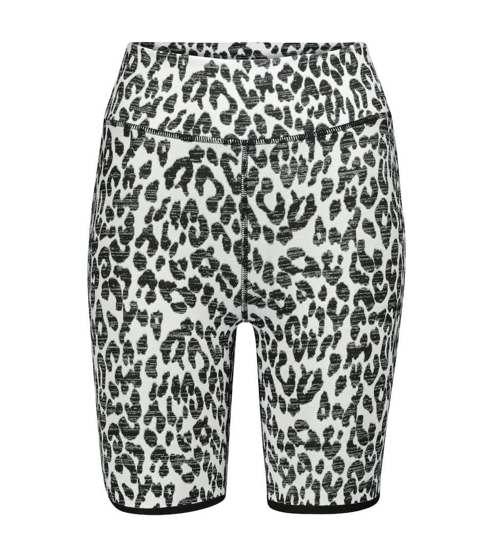 White leopard print biker shorts Outlet