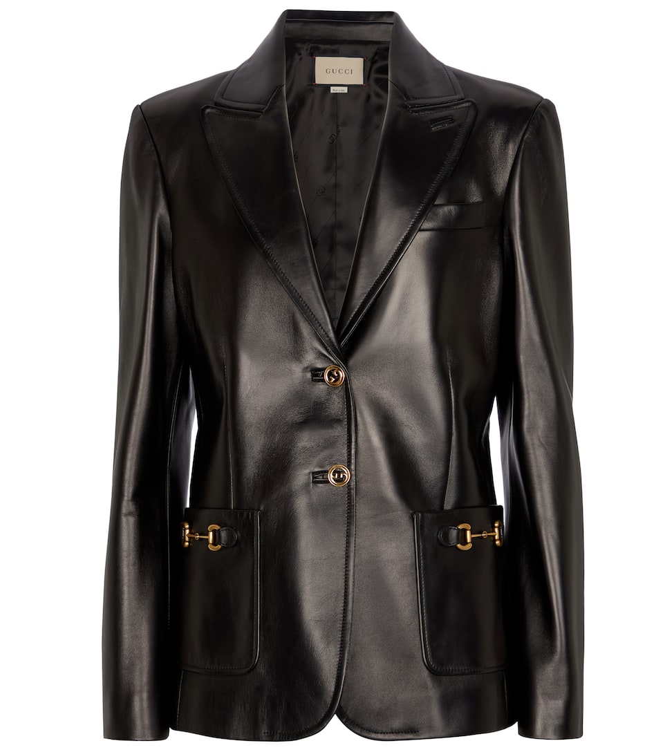 Gucci leather blazer clearance