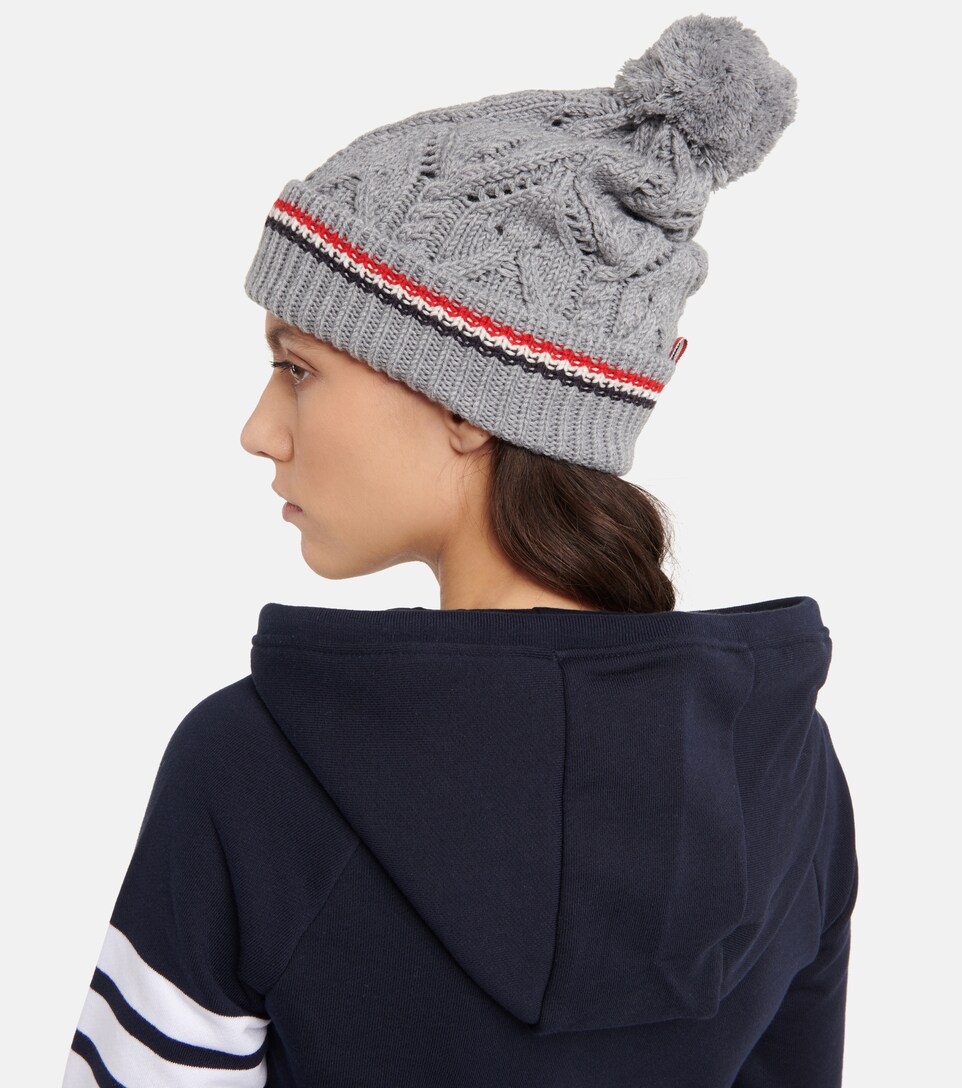 Thom Browne - Cable-knit wool beanie 