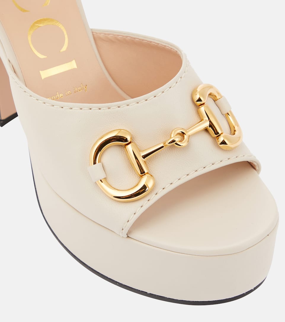 Gucci Horsebit leather platform sandals Mytheresa
