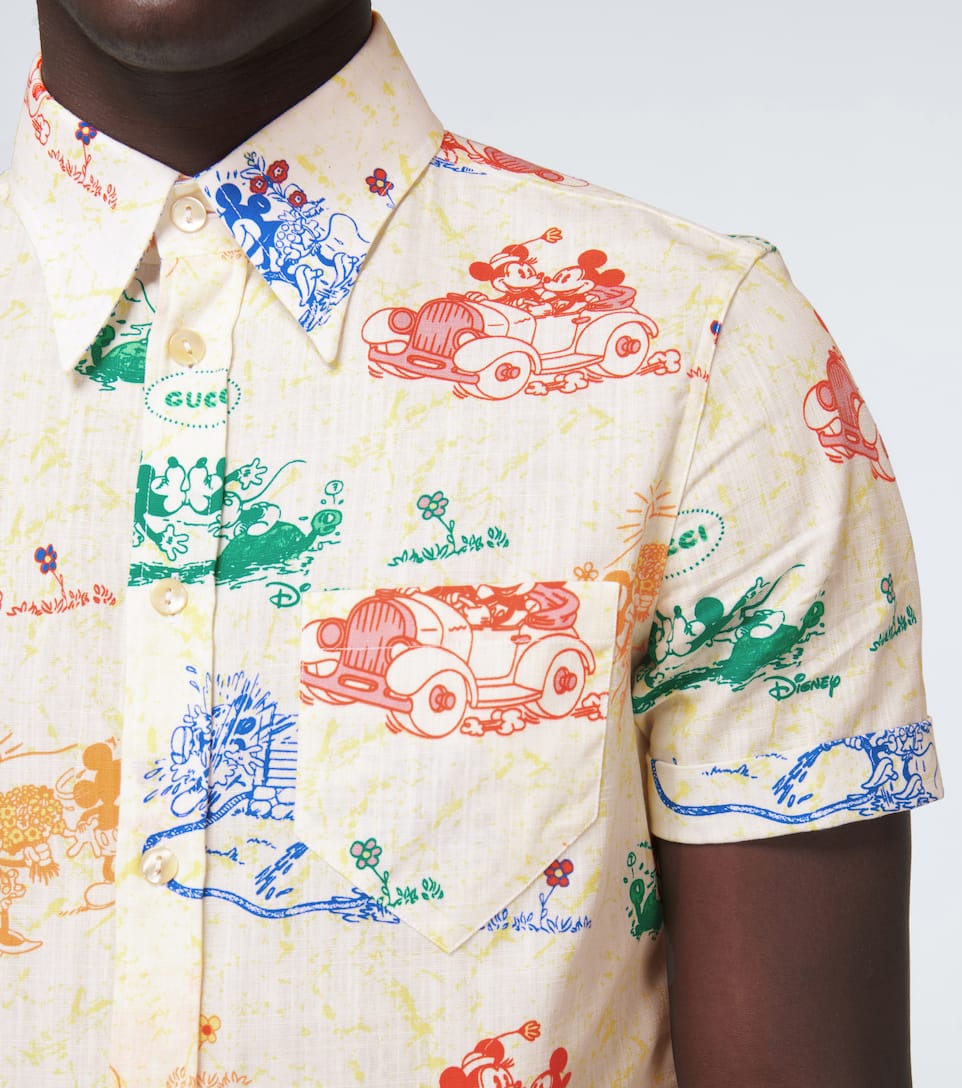 GUCCI Disney x Gucci short-sleeved shirt,P00439813