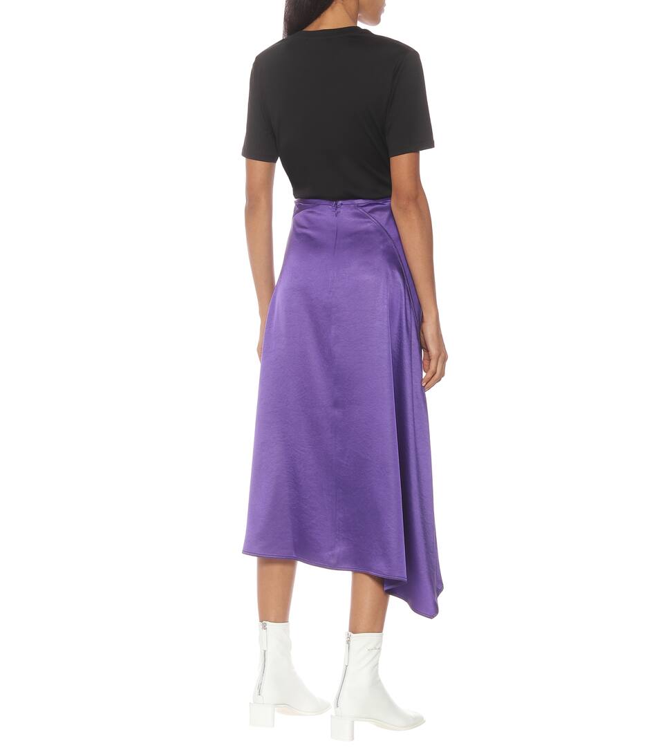 Asymmetric satin skirt Clearance