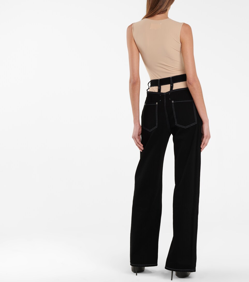 Maison Margiela - Cutout high-rise wide 