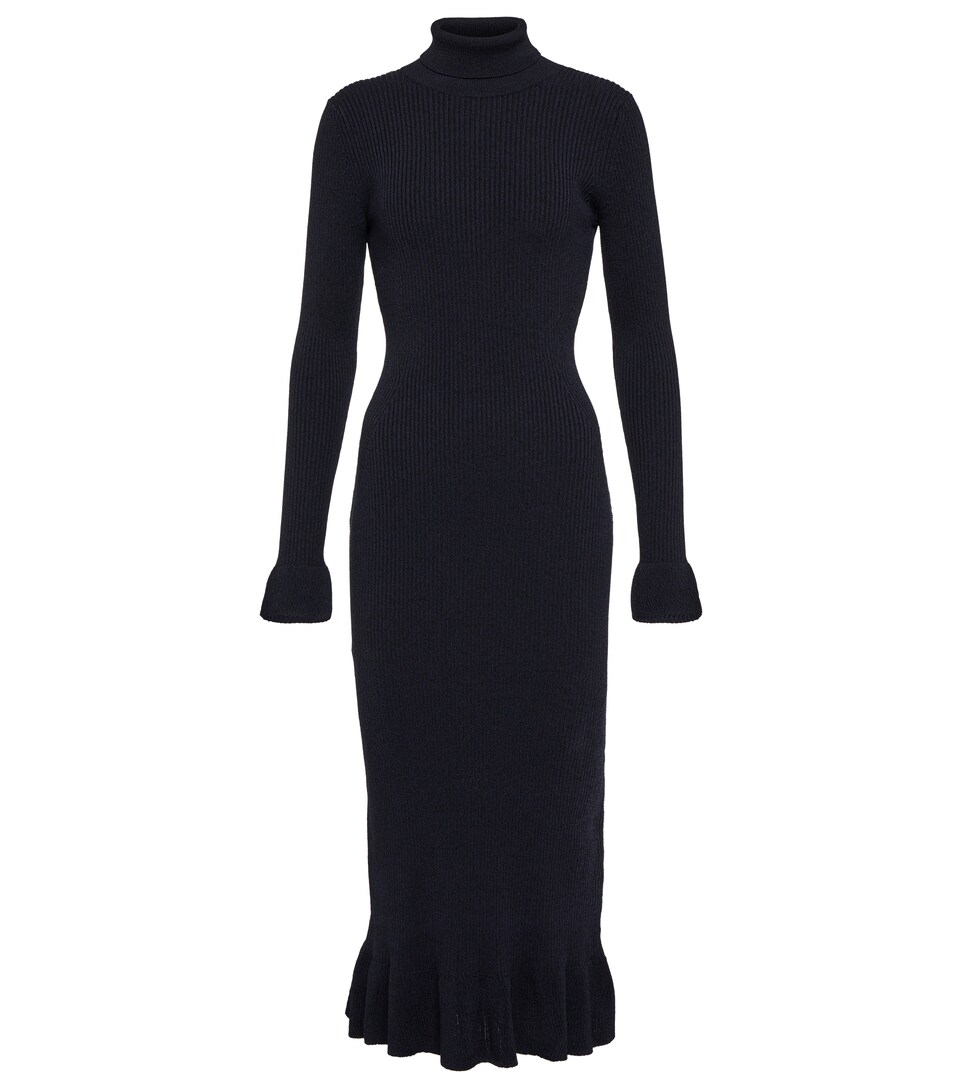 turtleneck midi dress | Mytheresa