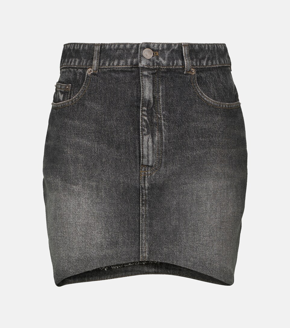 Balenciaga - Denim miniskirt | Mytheresa
