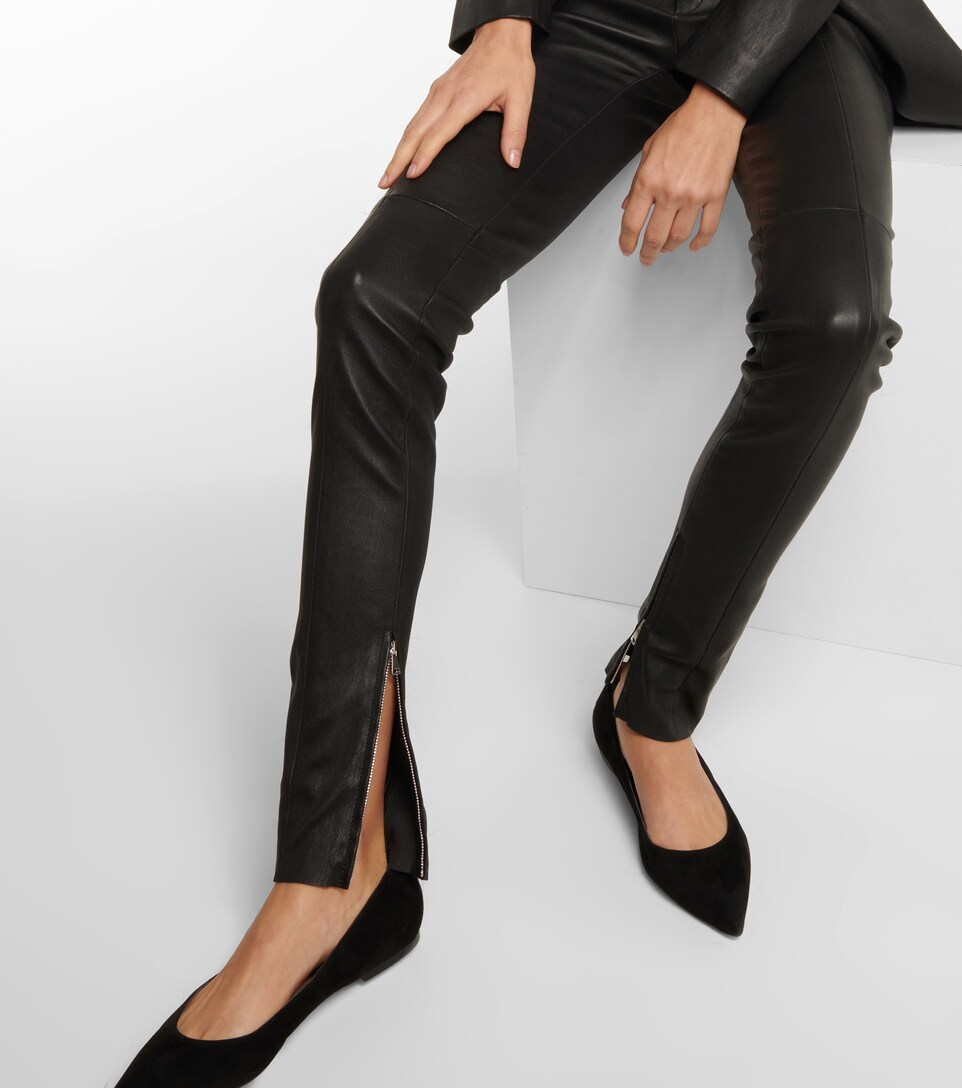 Maggie high-rise skinny leather pants 