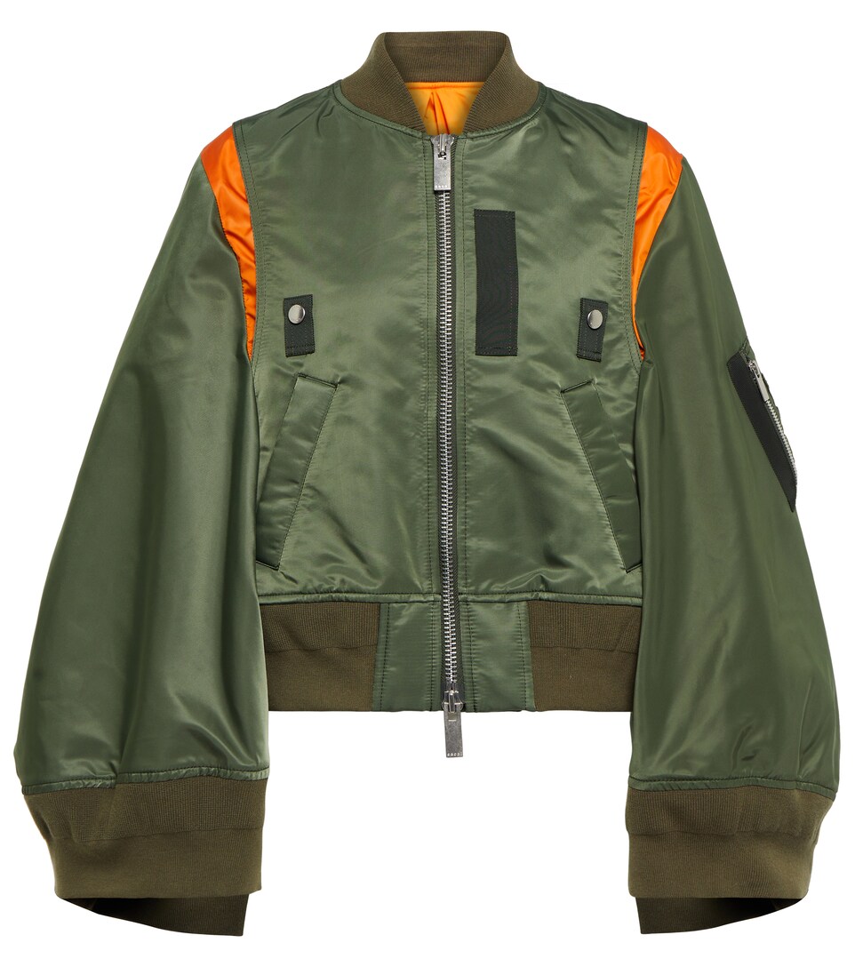 sacai denim bomber jacket