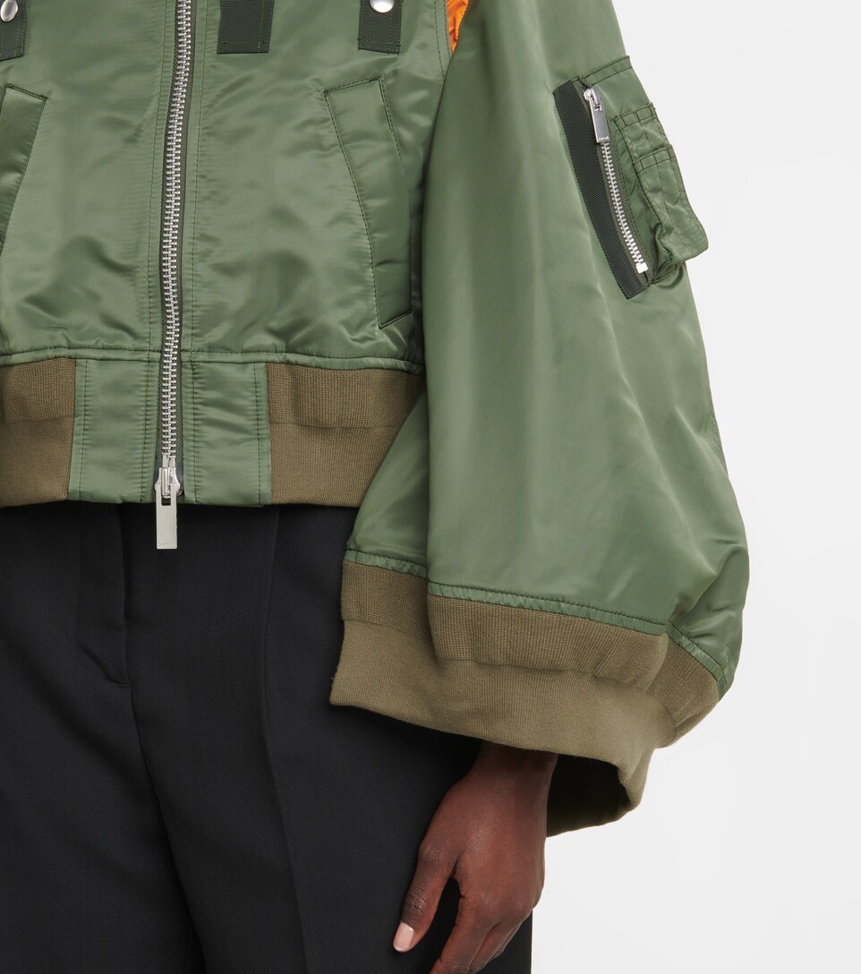 sacai denim bomber jacket