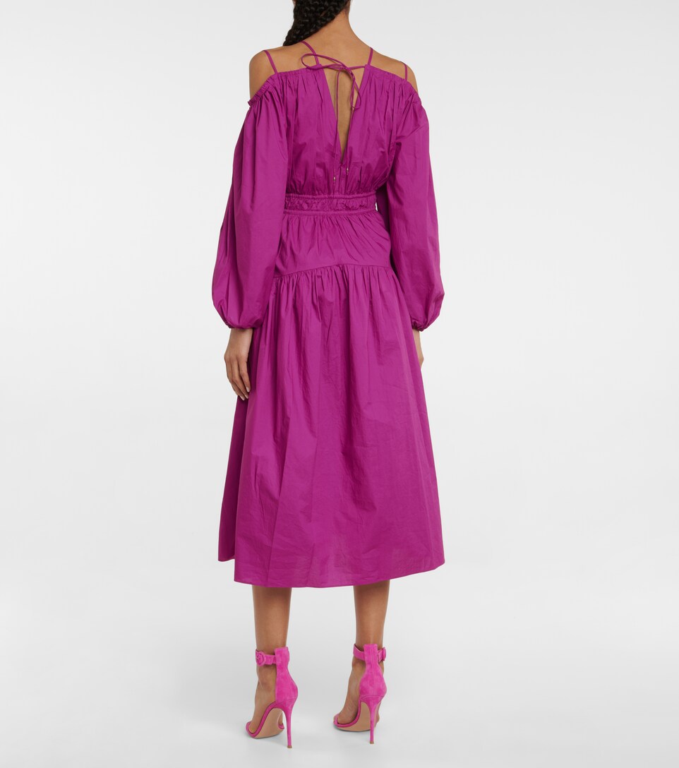 Thalia cotton poplin midi dress 