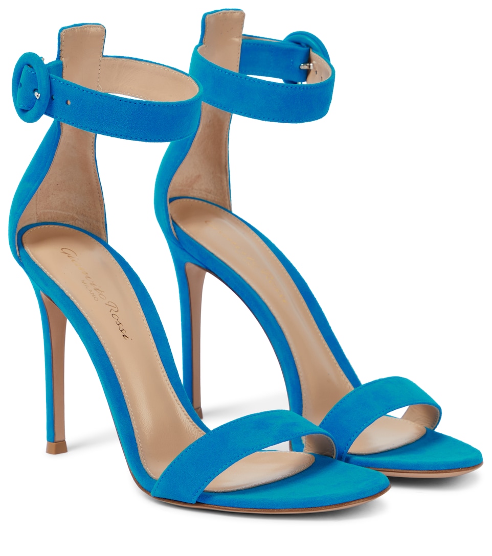 Gianvito Rossi Portofino 105 gold leather sandals - Harvey Nichols