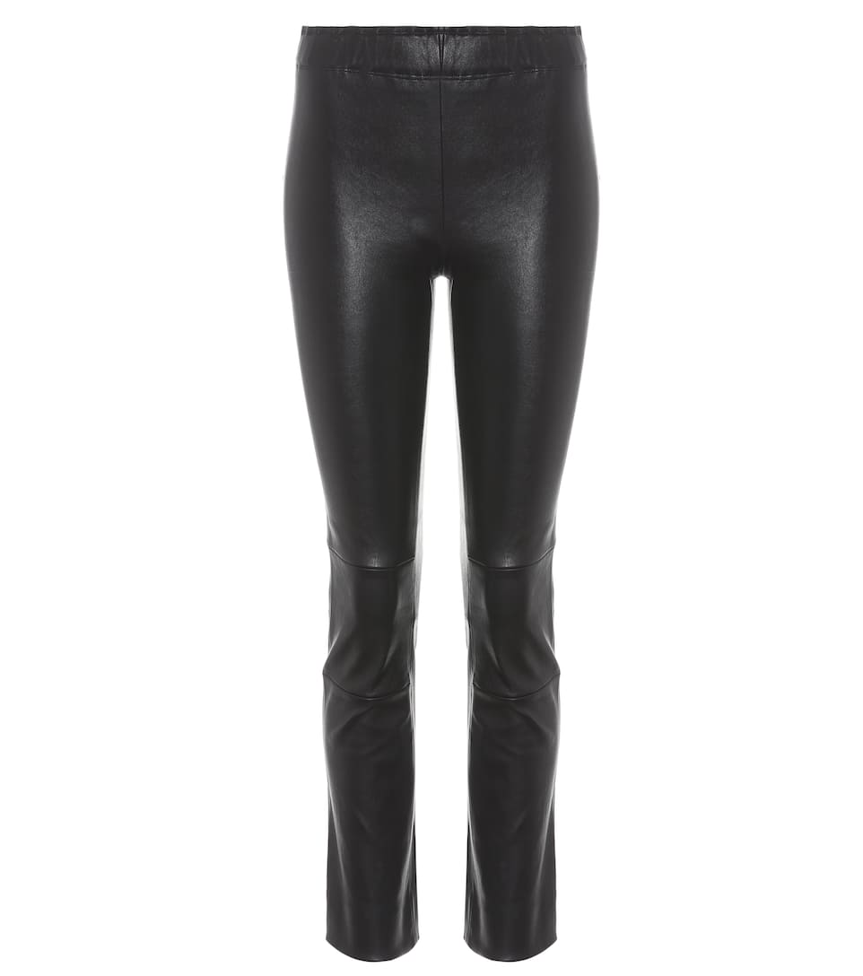 cropped leather trousers