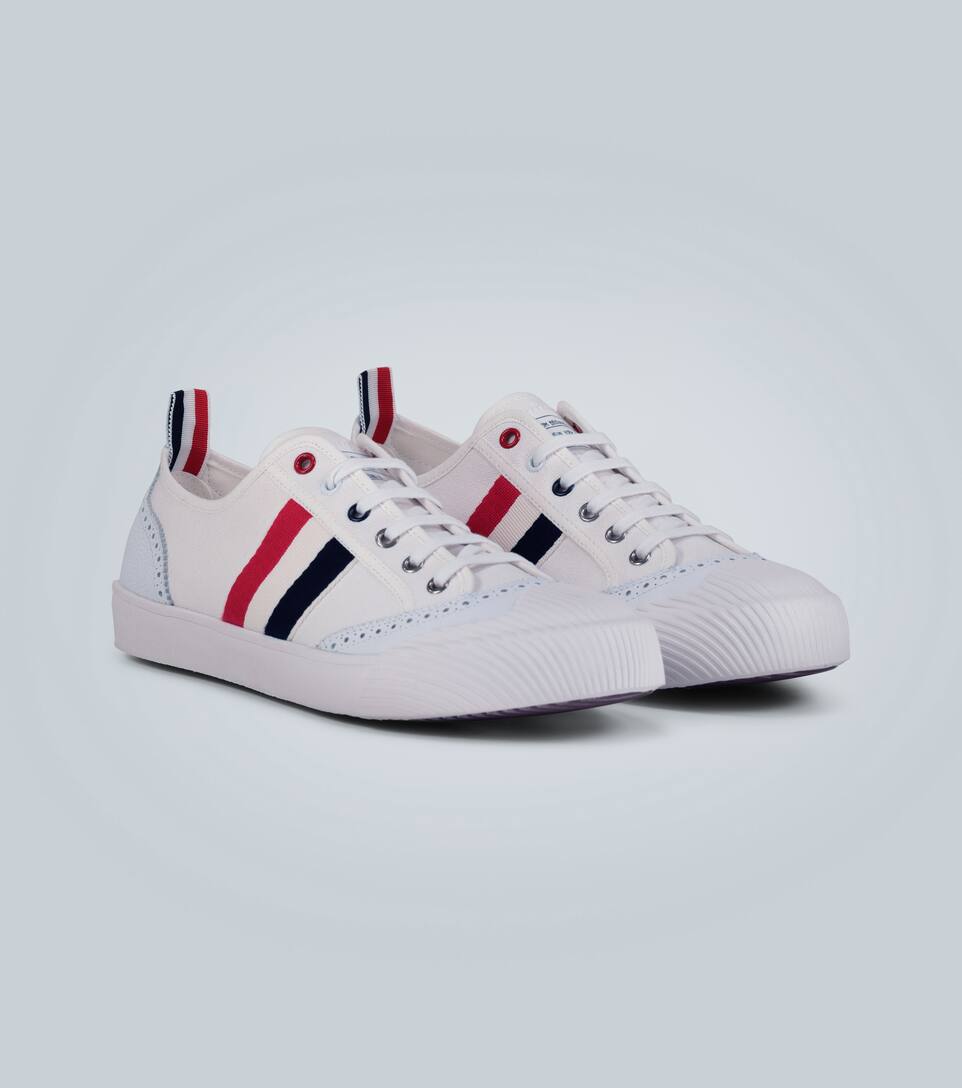 THOM BROWNE CANVAS SNEAKERS,P00431649
