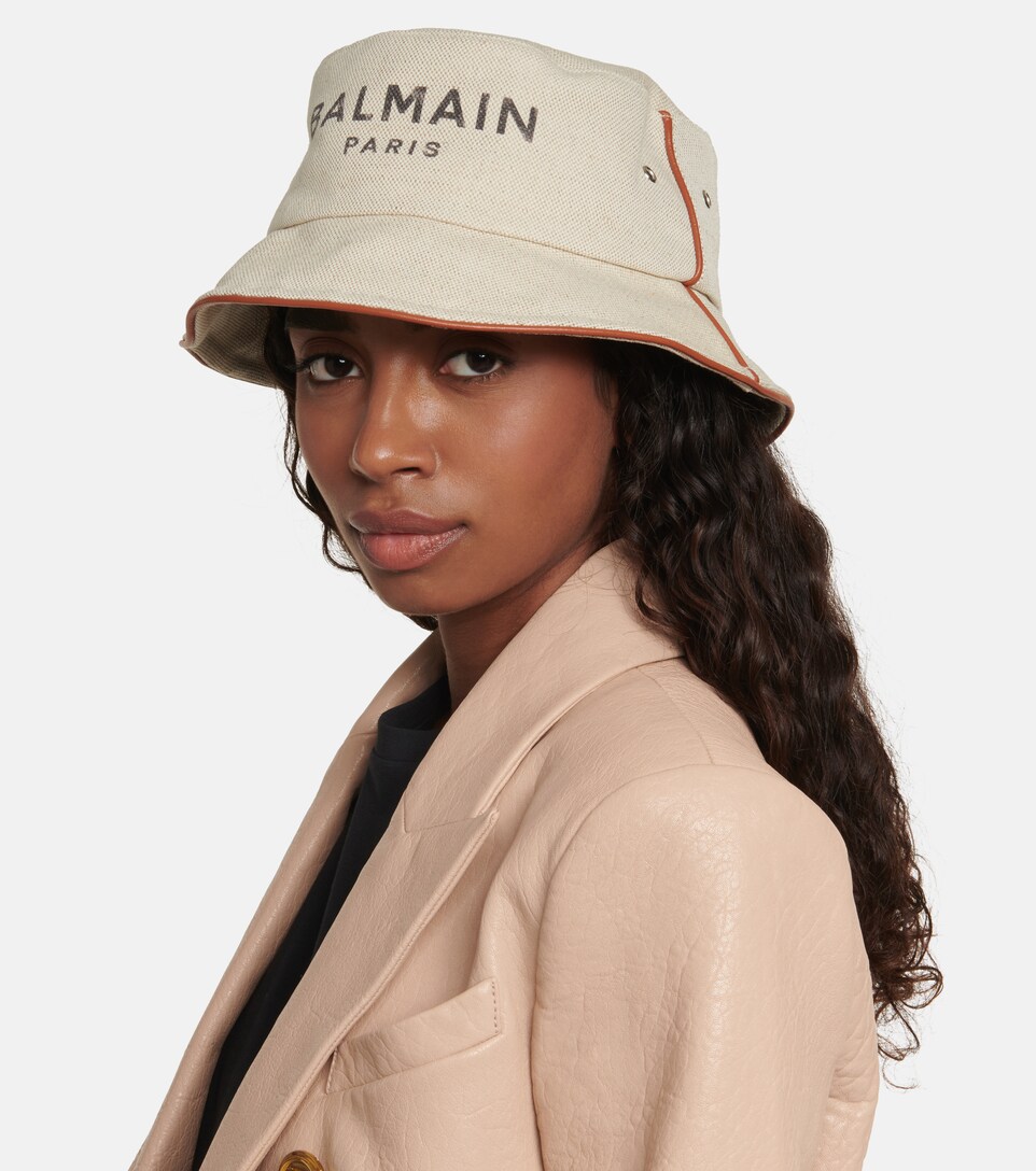 B-Army cotton and linen bucket hat 