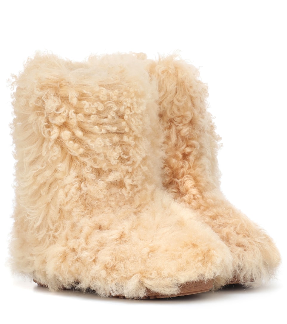 Shearling Ankle Boots - Saint Laurent 