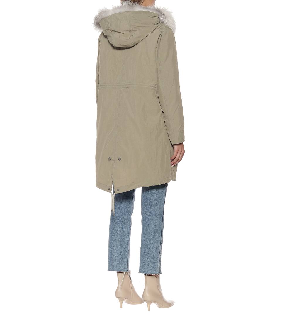 Army fur trimmed down parka Army fur trimmed down parka