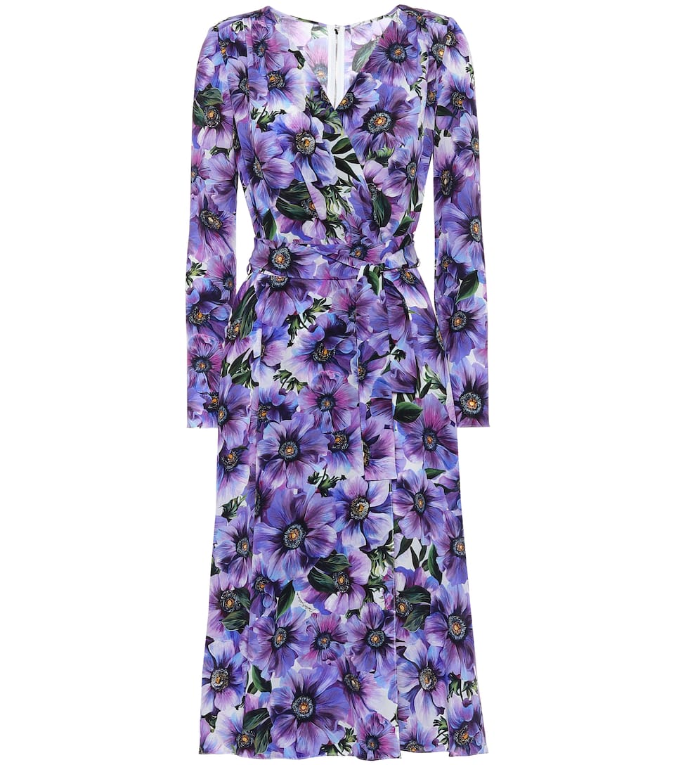 purple silk wrap dress