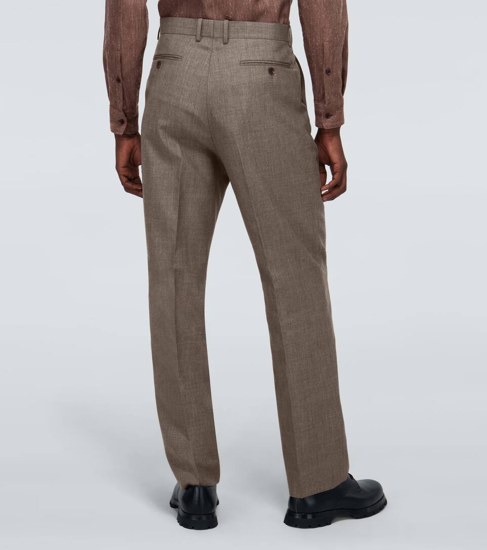 Bluefaced wool wide slacks