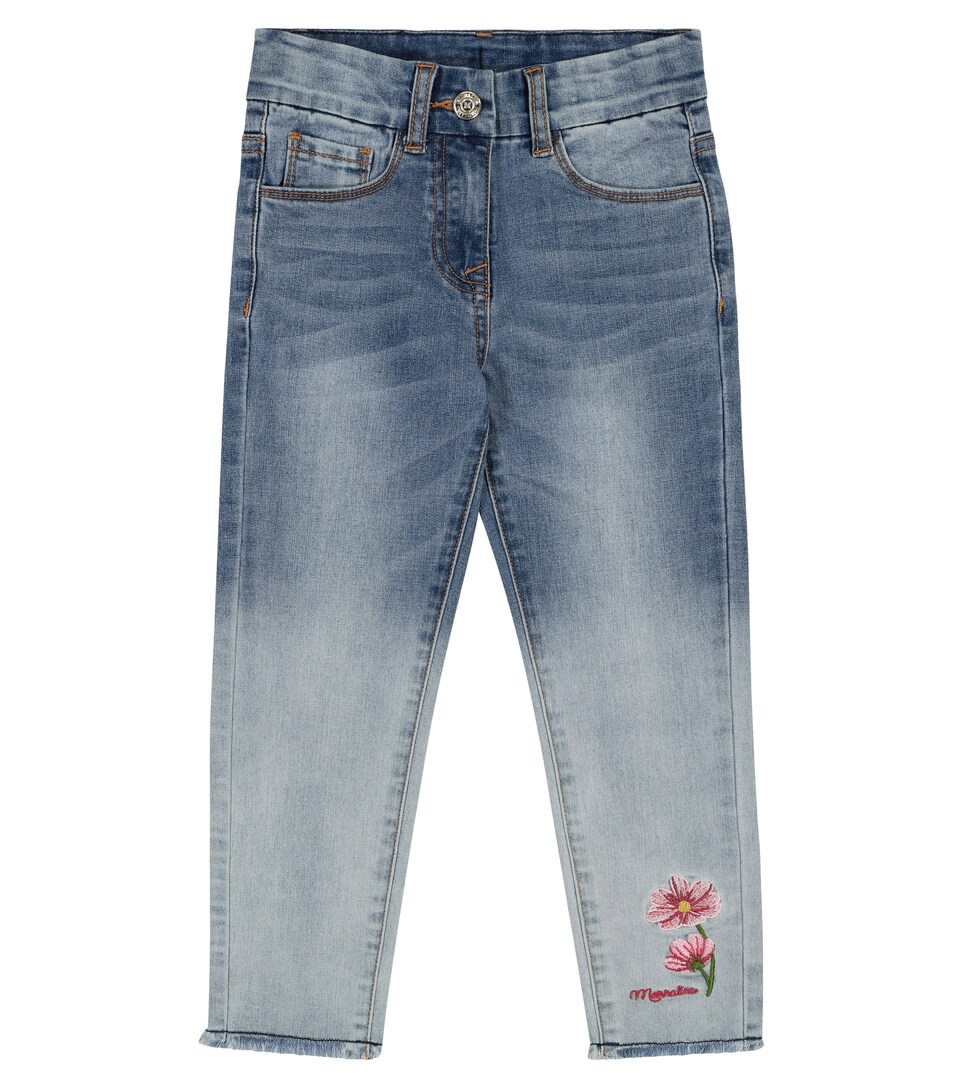 Monnalisa - Jeans stretch con ricami | Mytheresa