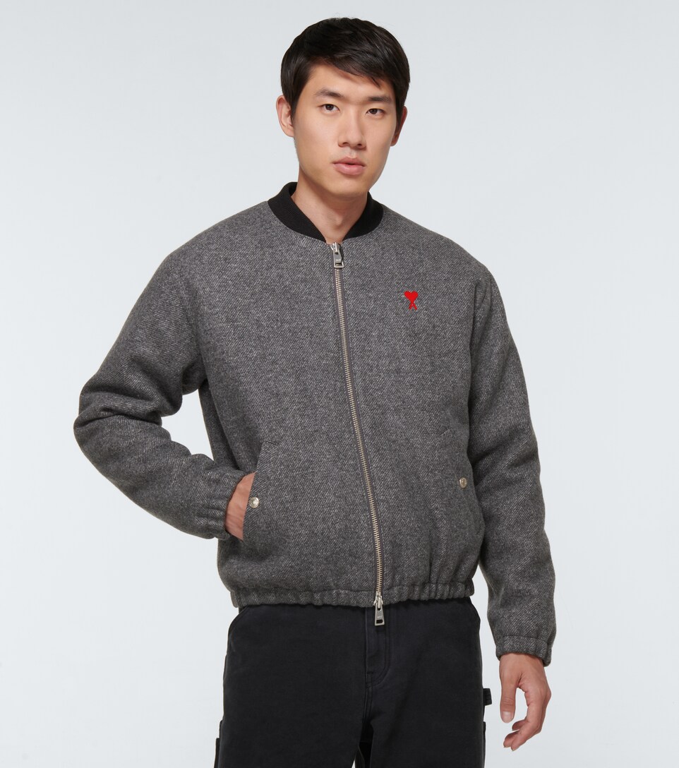 ami wool bomber jacket