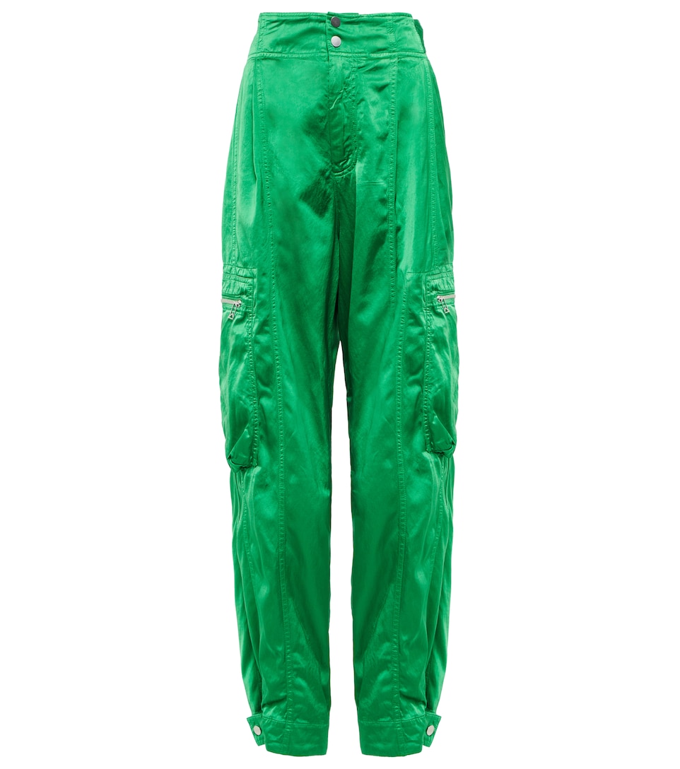 cotton-blend satin cargo pants | Mytheresa
