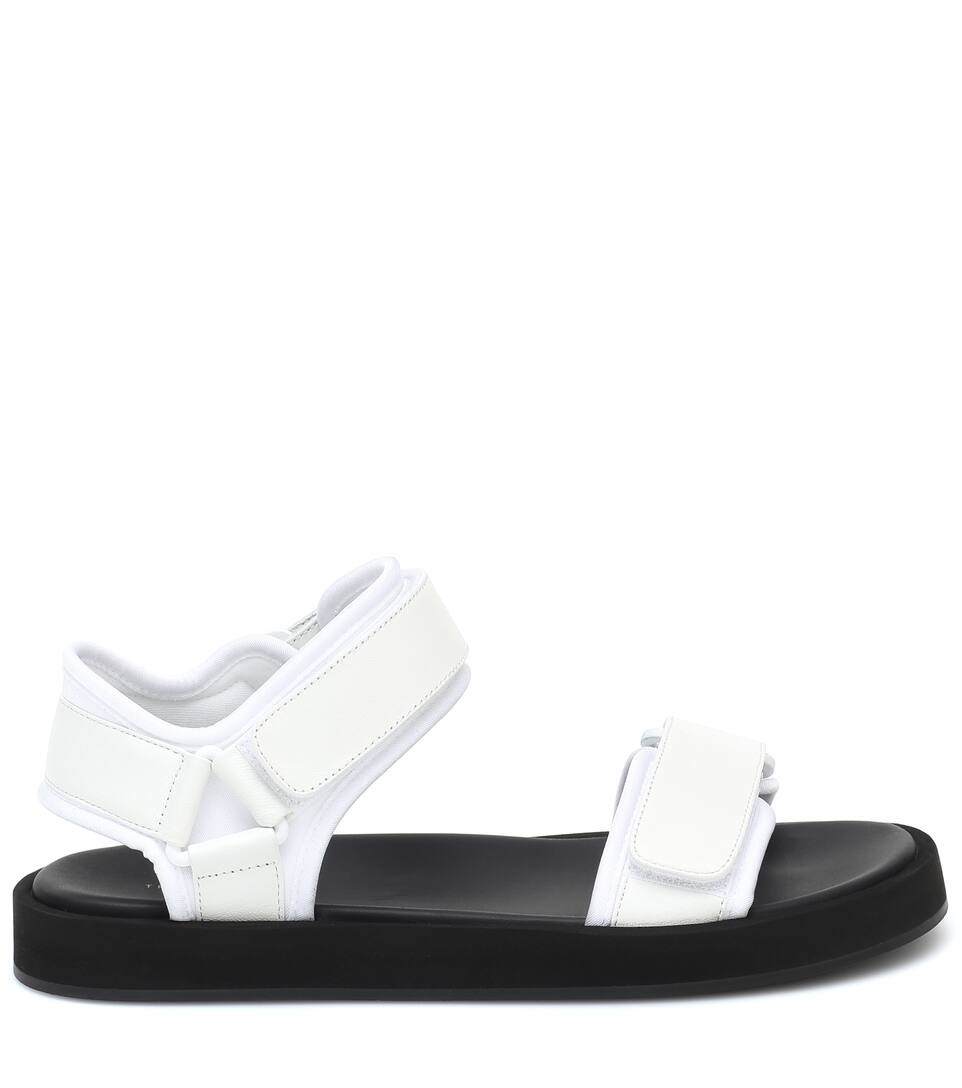Hook And Loop Leather Sandals The Row Mytheresa