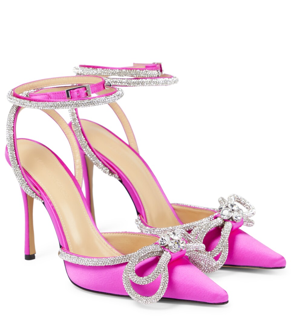 Mach \u0026 Mach - Pumps in raso con cristalli | Mytheresa