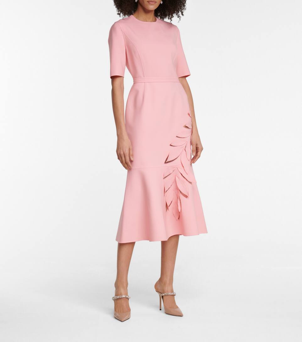 Oscar de la Renta Cutout wool crêpe midi dress Mytheresa