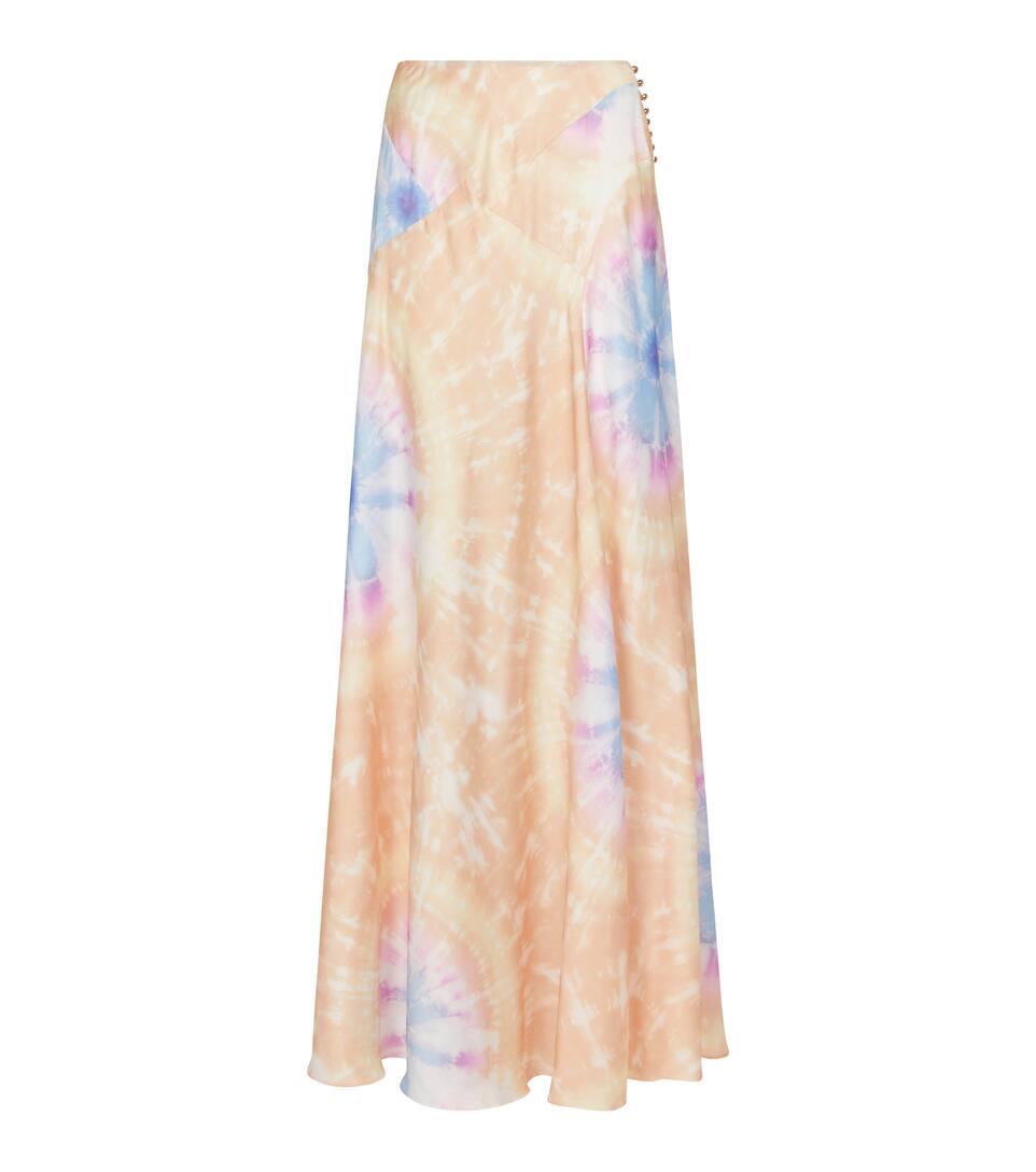 Silk tie dye skirt clearance