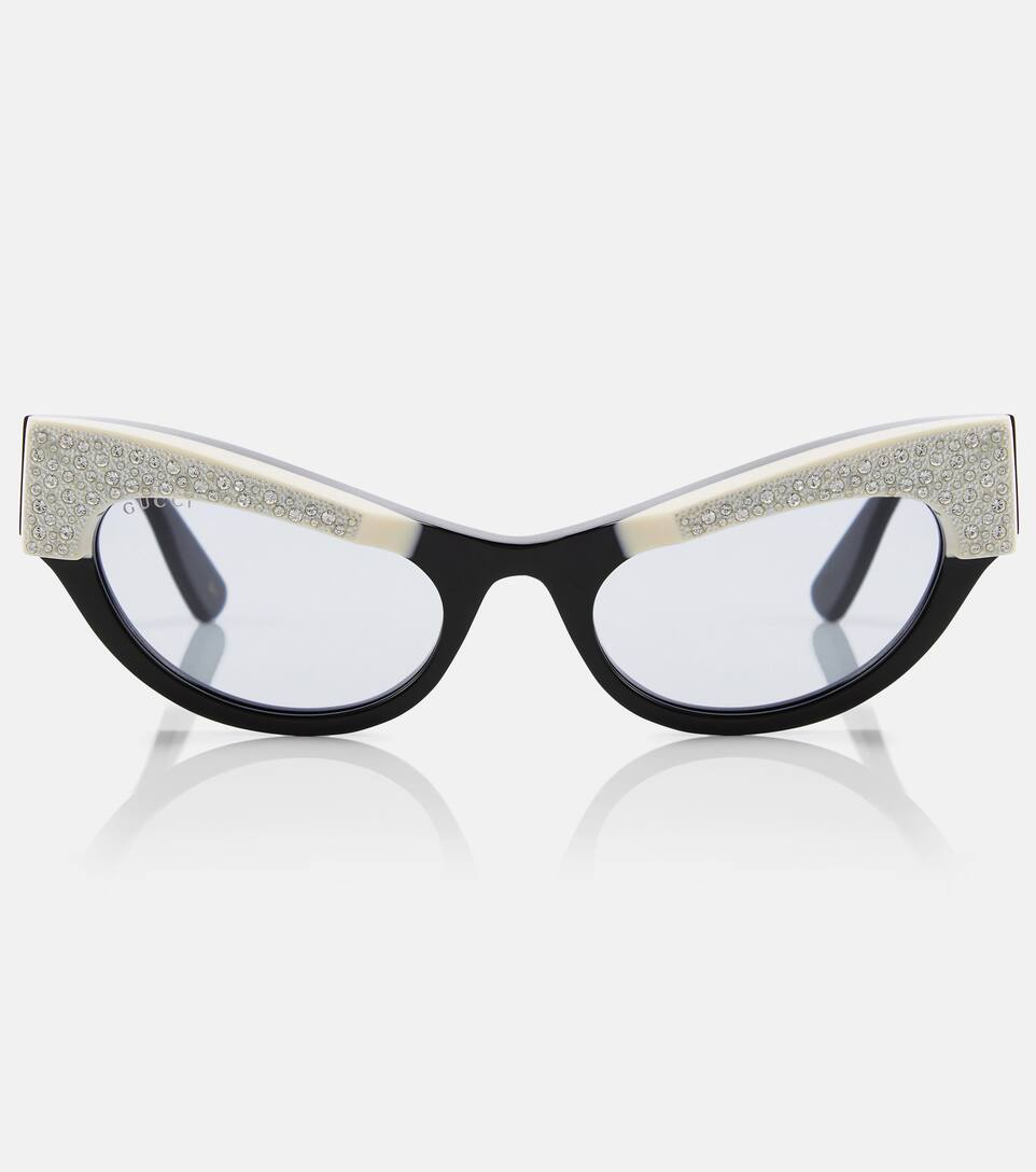 Crystal-embellished cat-eye sunglasses