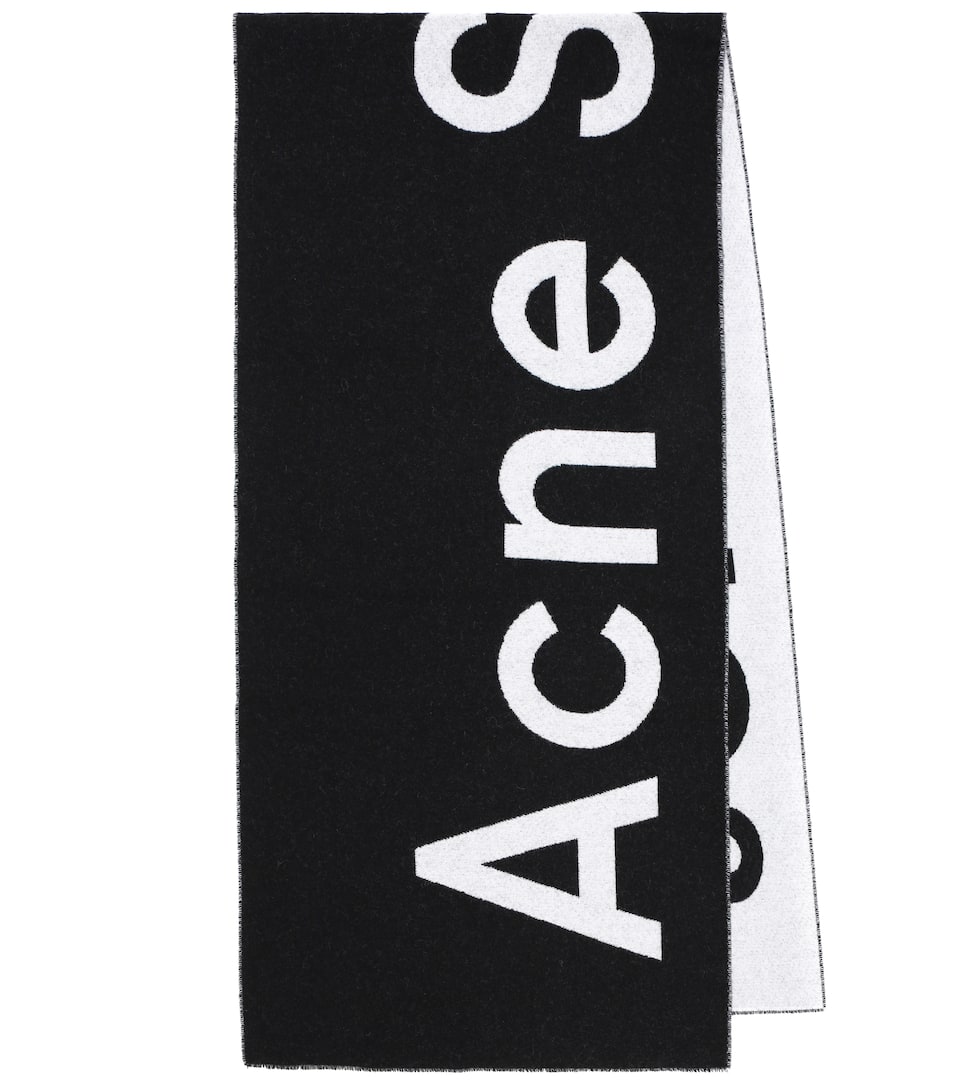 Logo Wool Blend Scarf Acne Studios Mytheresa