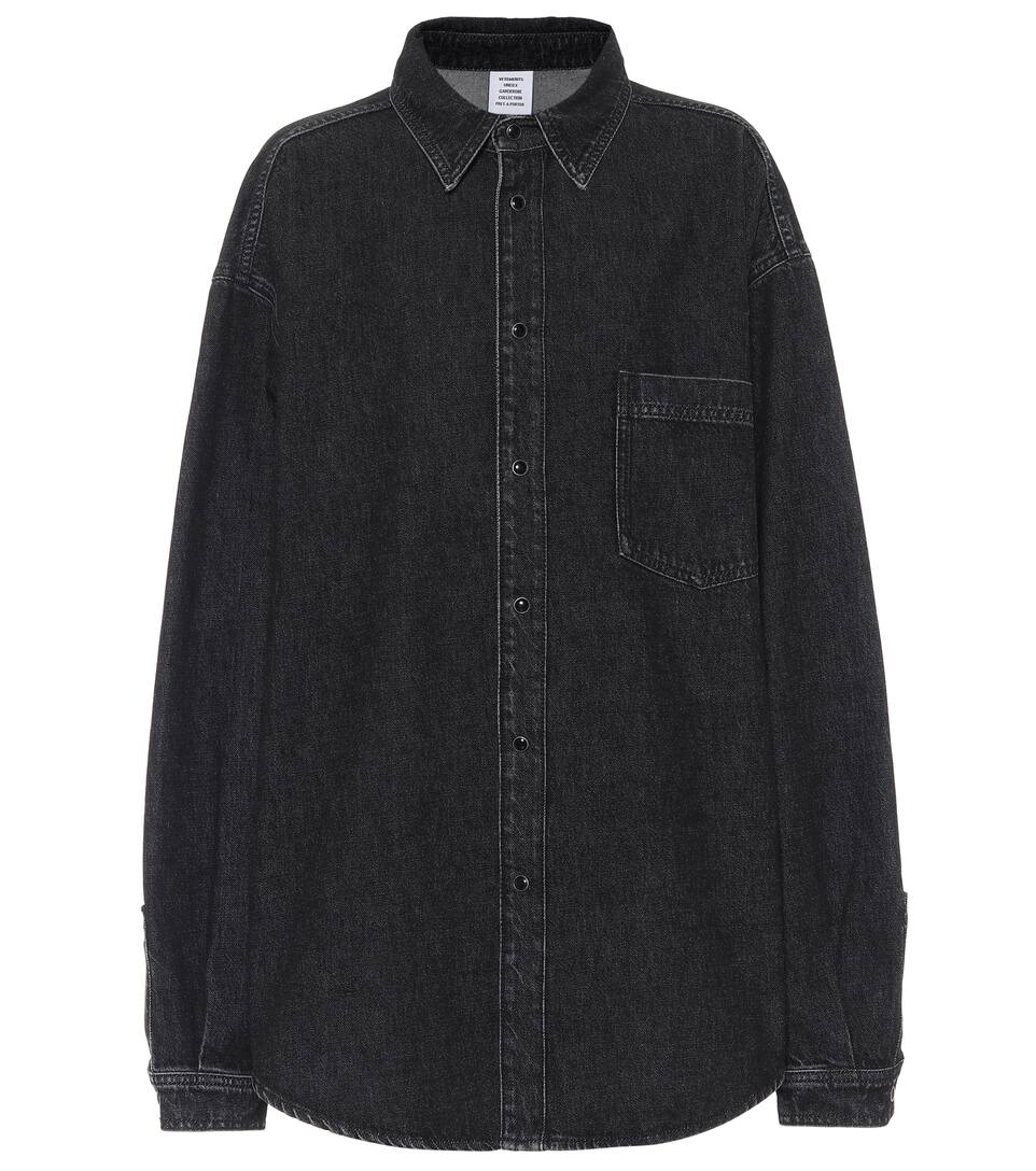 vetements denim shirt