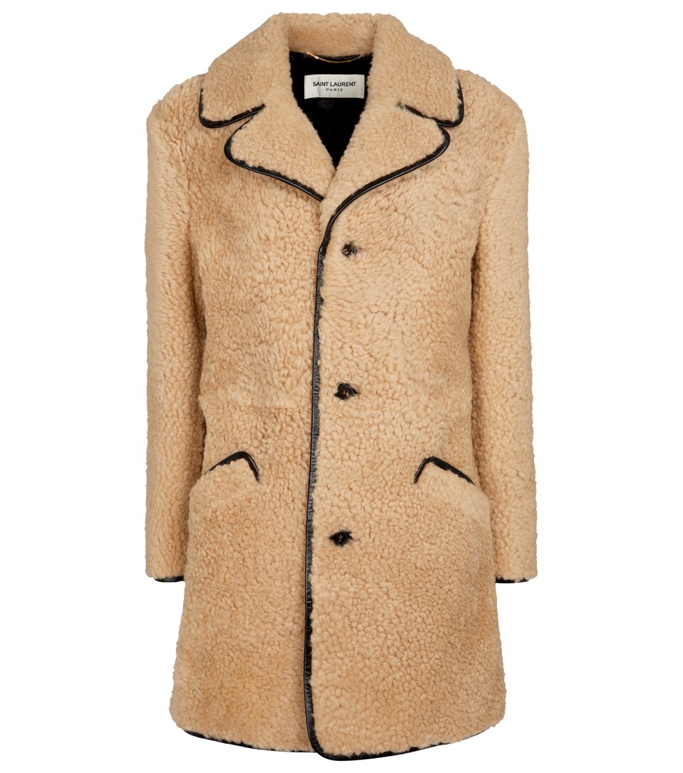 shearling top coat