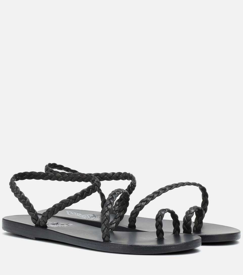 ancient greek sandals eleftheria black