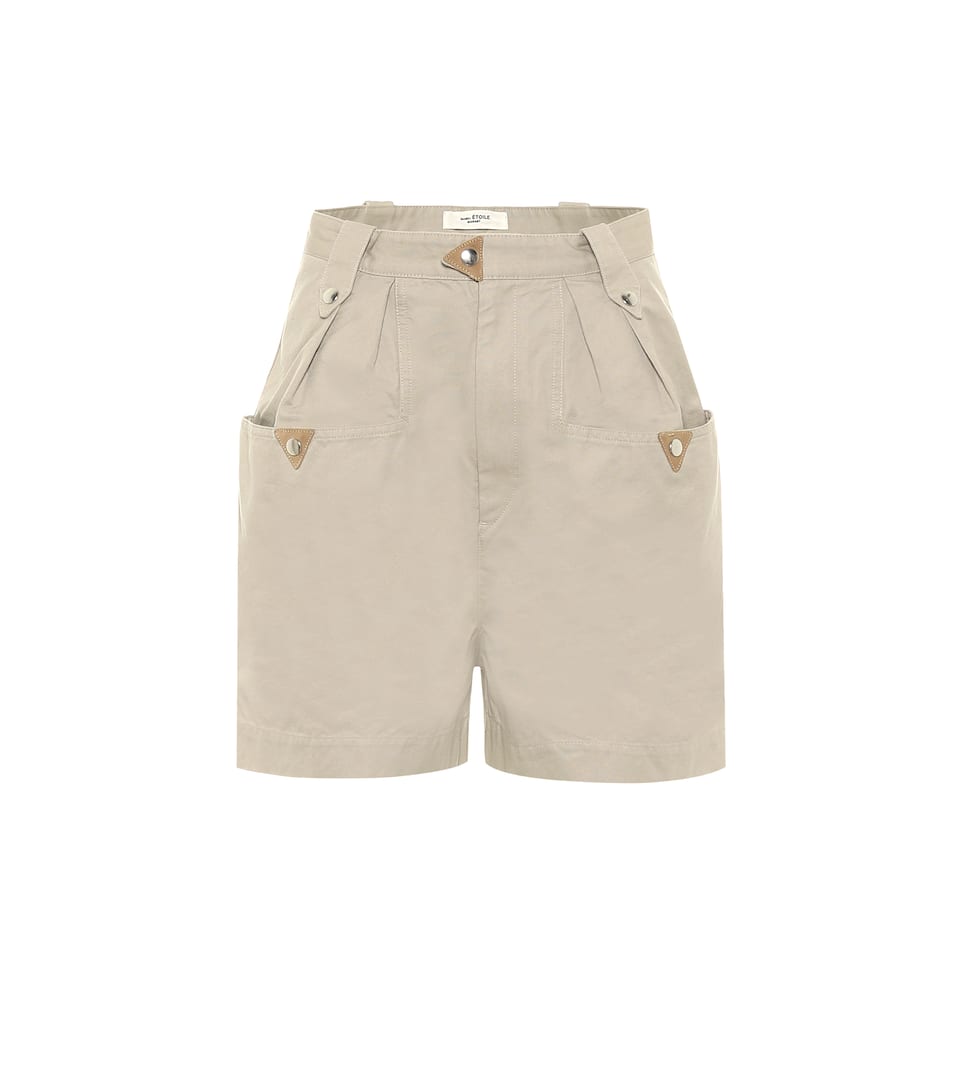 High rise cotton shorts clearance