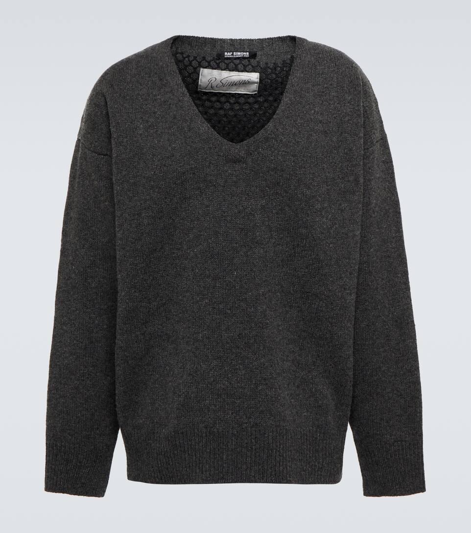 raf simons v neck sweater