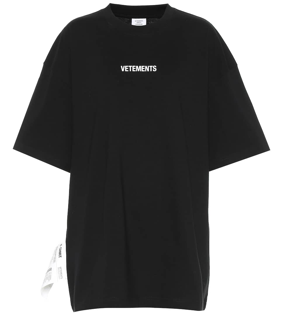Vetements T-shirts Logo cotton T-shirt