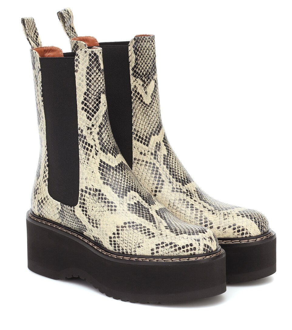 Botas De Piel Efecto Serpiente | Paris Texas - Mytheresa