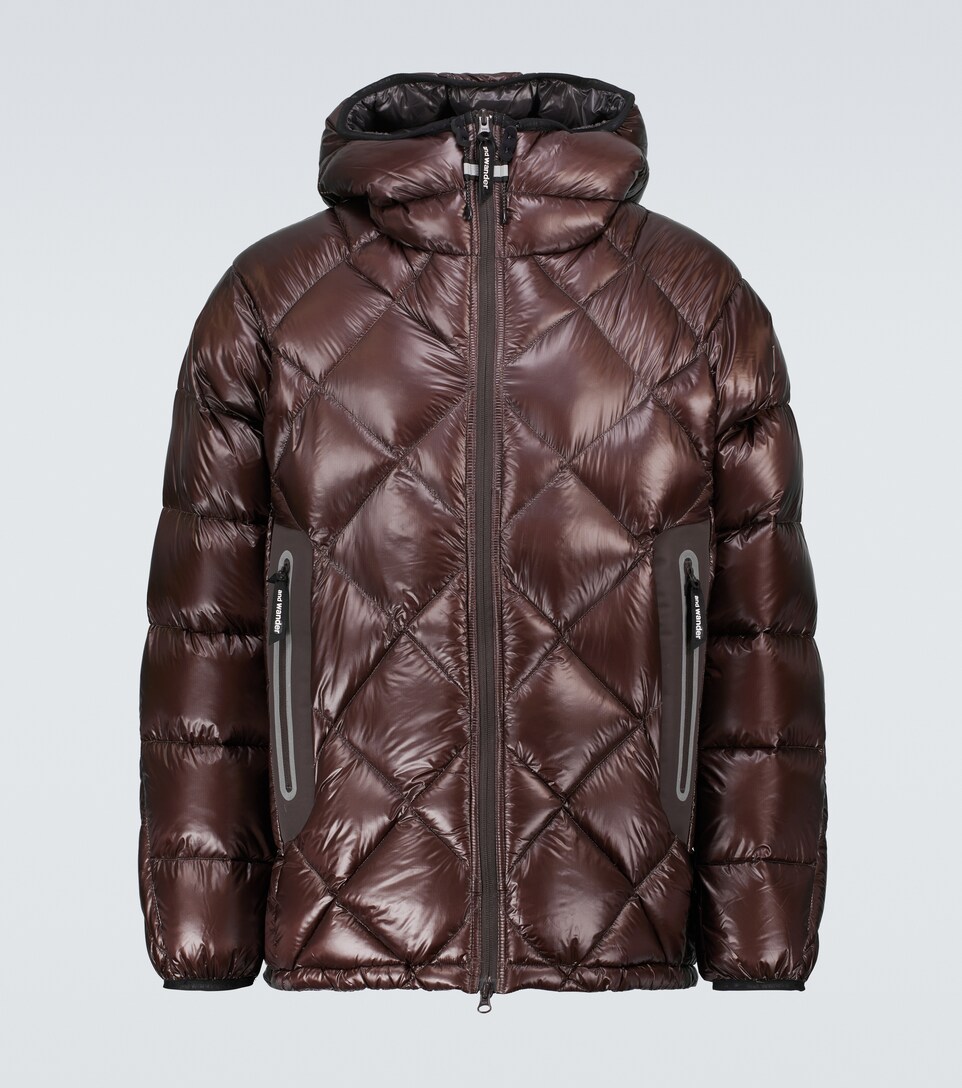diamond quilted down jacket