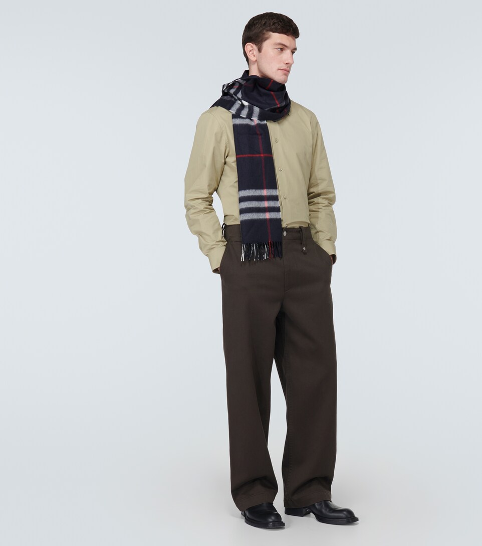 vintage check cashmere scarf