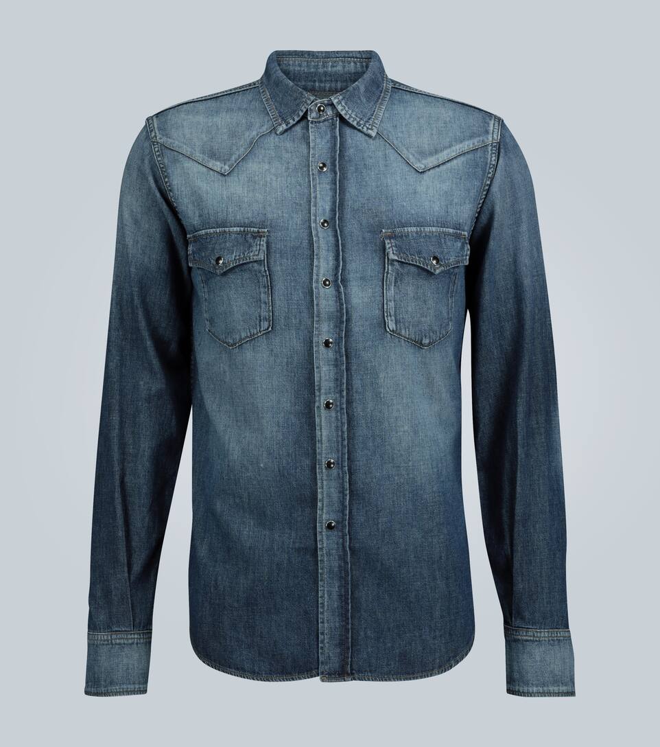 classic fit denim shirt
