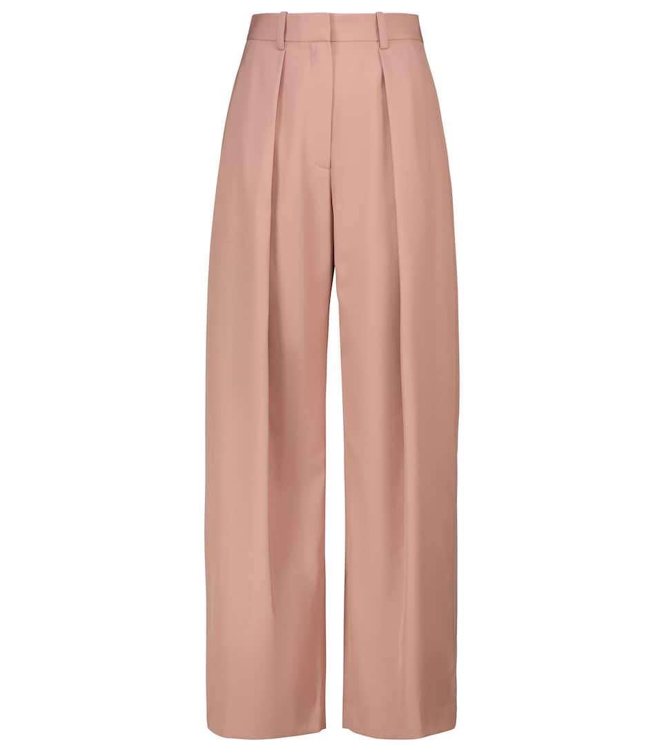 High waisted wide leg pleated pants clearance