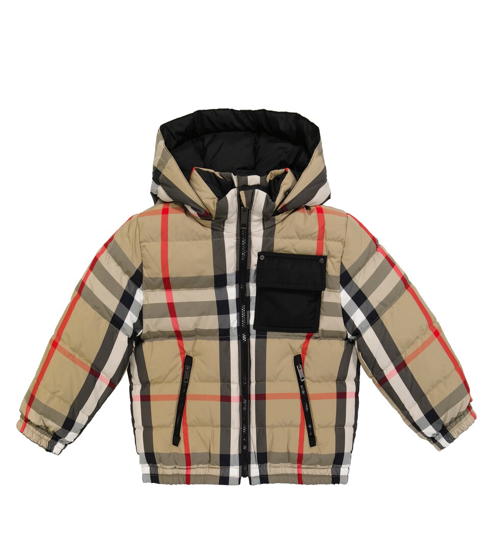 burberry reversible check puffer jacket
