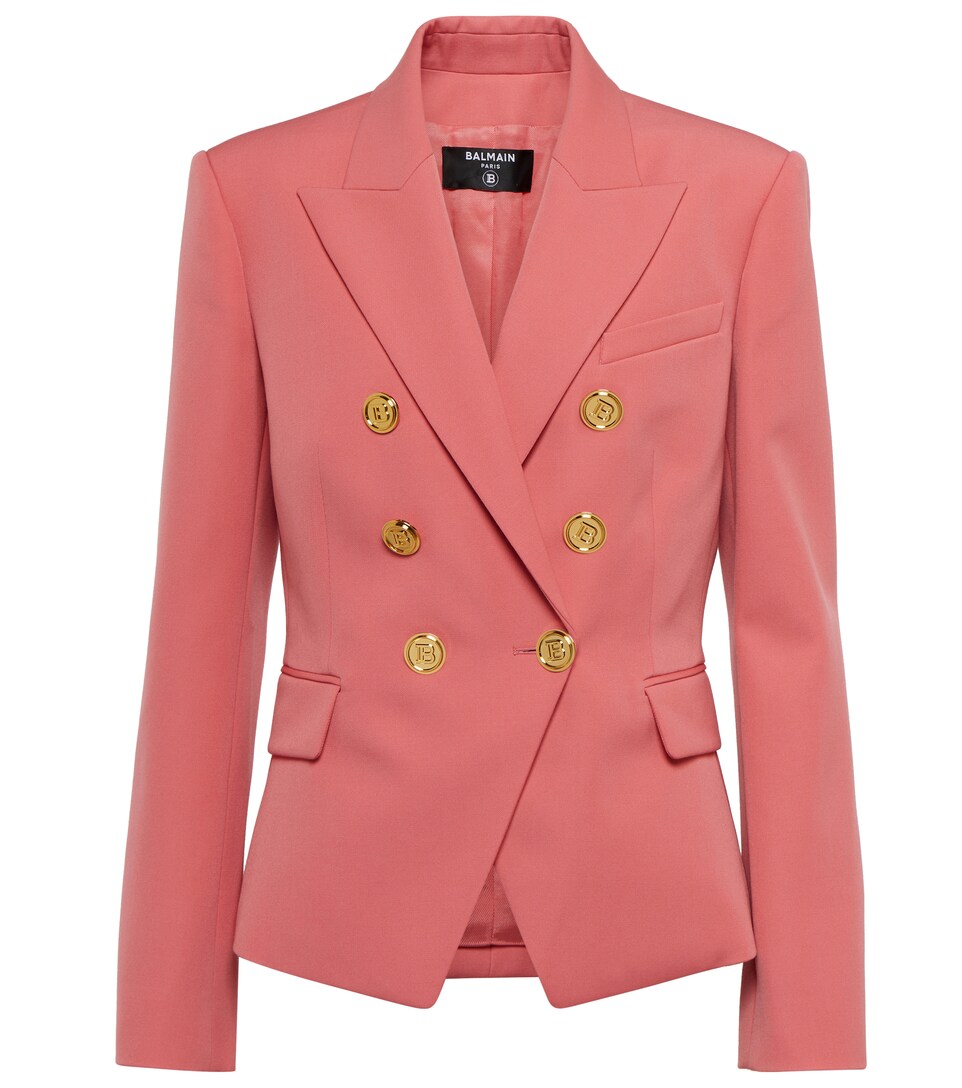 pink balmain blazer