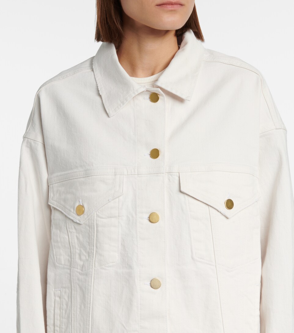 cream oversized denim jacket