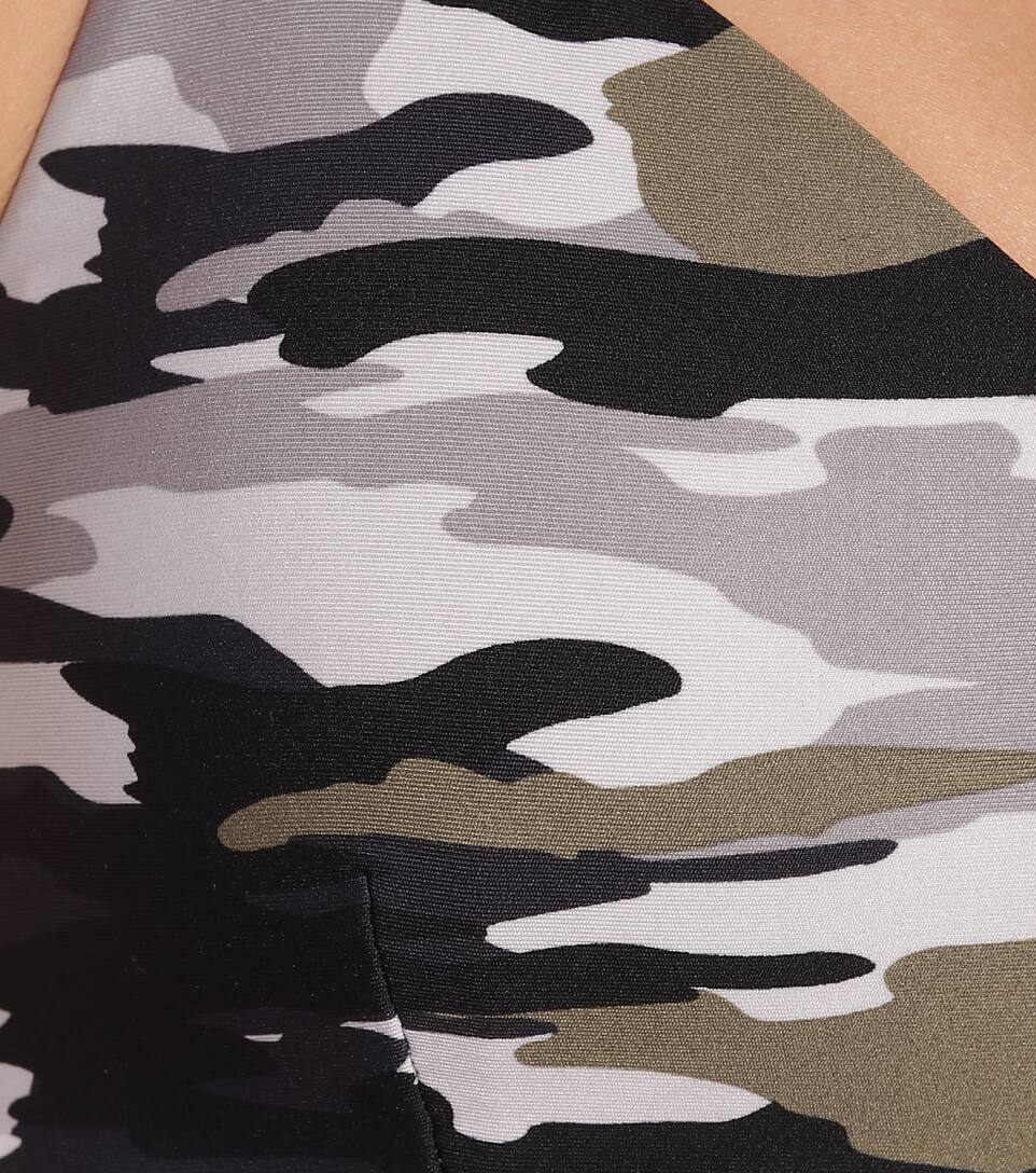 camo print sports bra